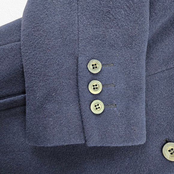 Vintage 90s Harve Benard Navy Wool Cashmere Blazer Single Breasted Jacket 6P - Picture 5 of 11